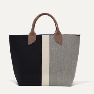 NEW Rothy’s Lightweight Petite Tote - Black Portobello Stripe